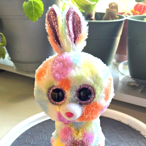 Ty Mini Backpack Fantasia the Unicorn and Bloomy the Bunny Ty Plush - Picture 2 of 8